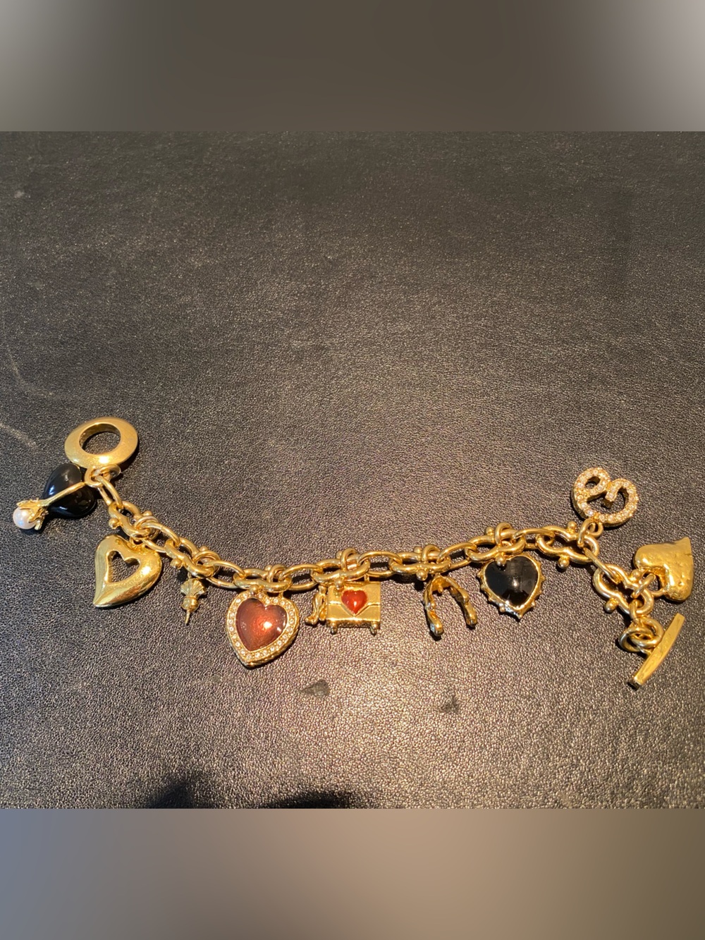 St. John “Love of My Life” Gold Plated Charm Bracelet or Handbag/Purse Charm